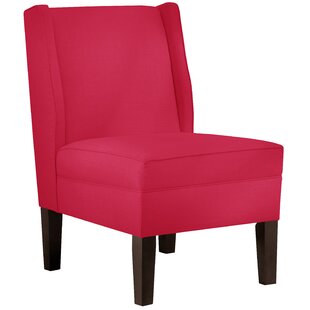 Fuschia Velvet Accent Chair Wayfair   Wingback Chair 